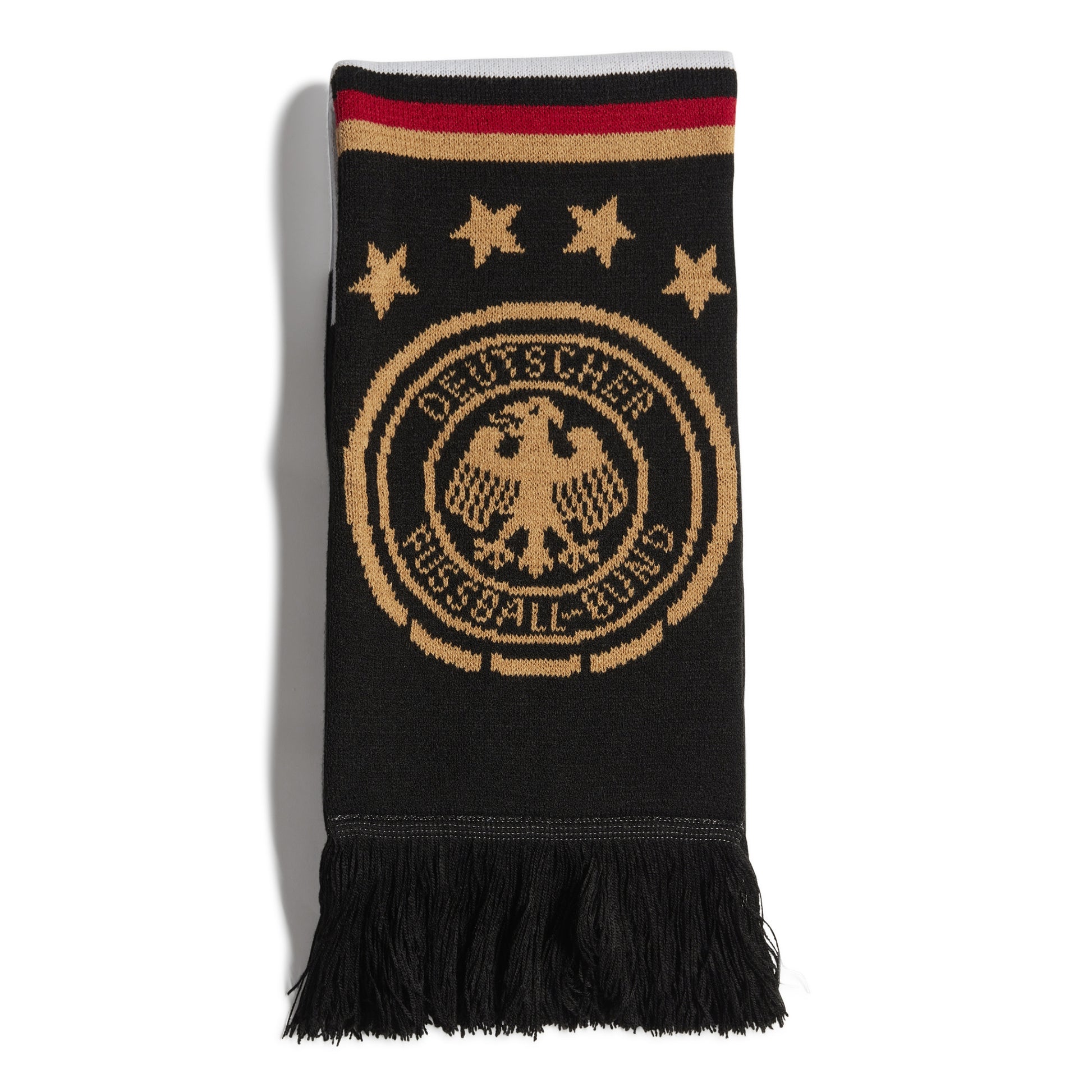 Black scarf with Germany eagle emblem and text on a white background