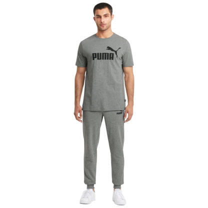 PUMA SHIRT TEE ESS LOGO GRAY HEATHER (AW24)