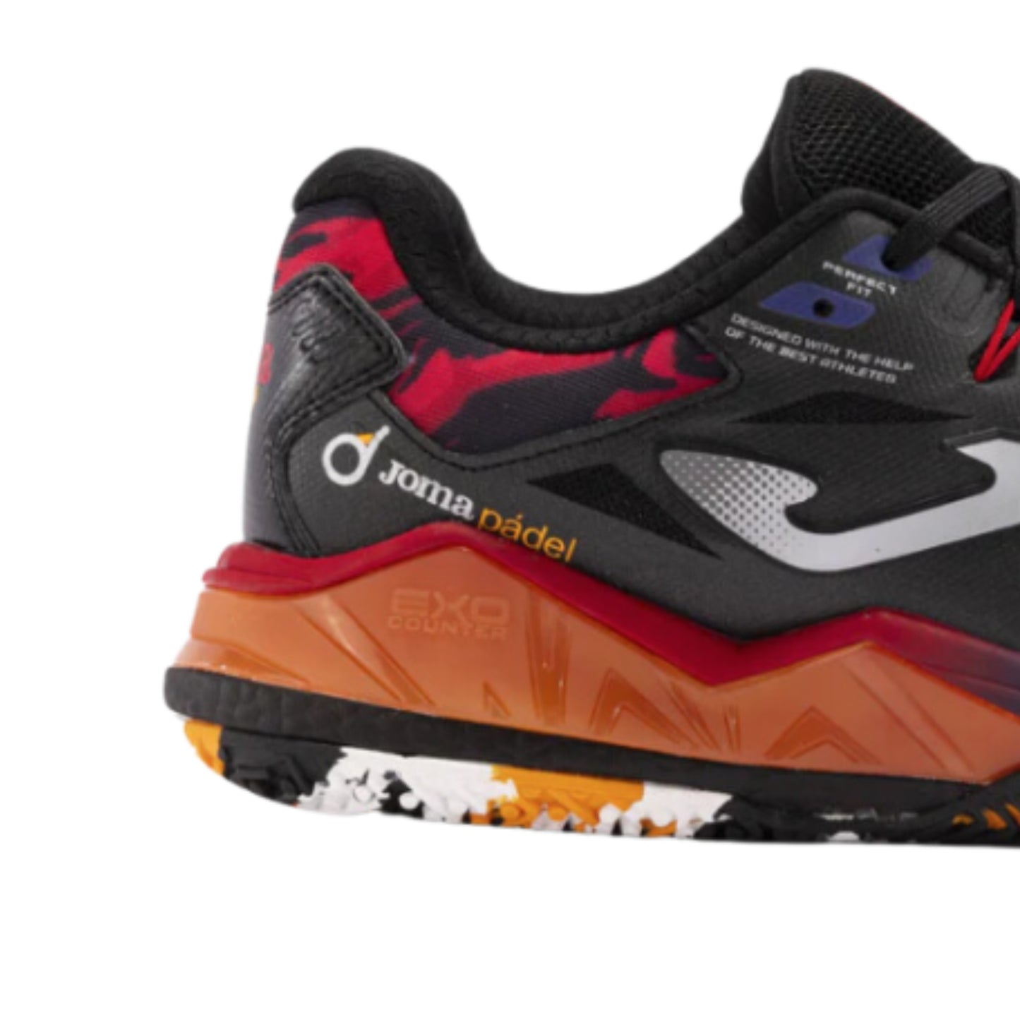 JOMA SHOE PADEL SPIN MN BLACK/RED/ORANGE (AW24)