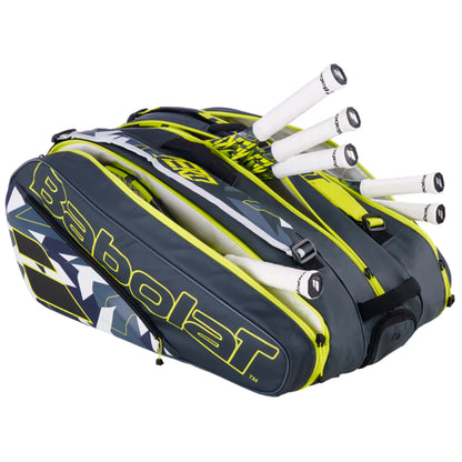 BABOLAT BAG ALCARAZ PURE AERO 12R GREY/YELLOW