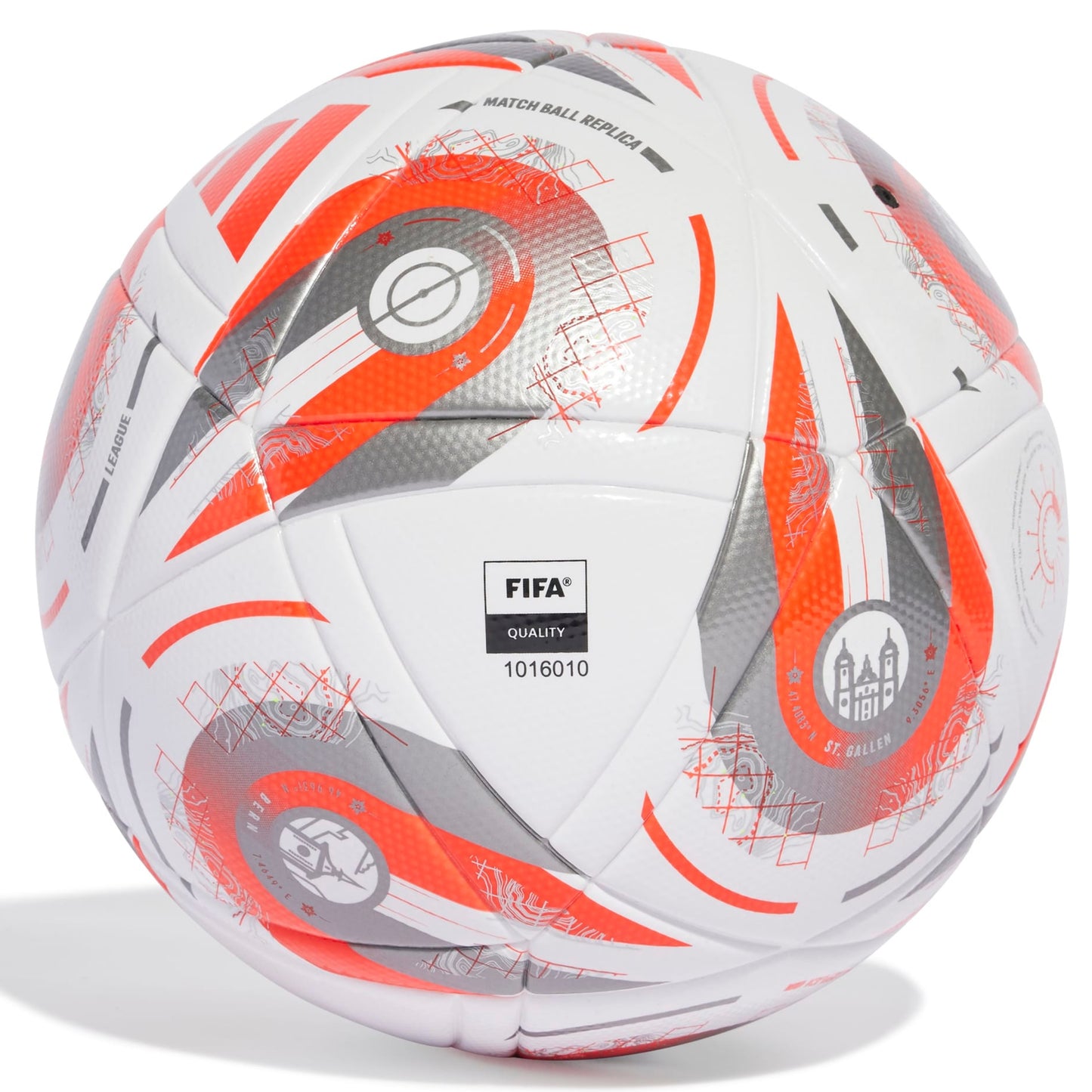 ADIDAS BALL SOCCER WOMENS EURO 25 LEAGUE FINAL WHITE/SILVER/LEMON (AW25)