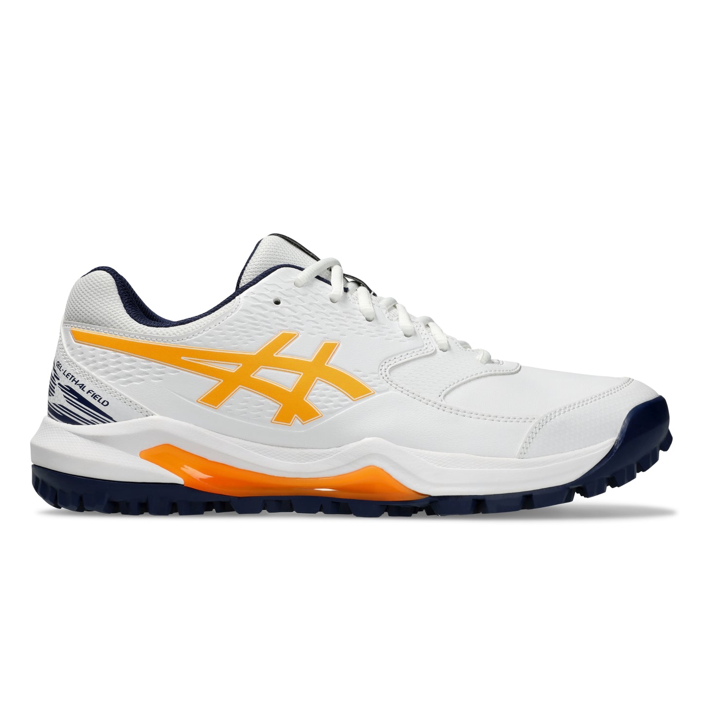 ASICS SHOE HOCKEY G-LETHAL FIELD 2 MN WHITE/STADIUM ORANGE (AW24)