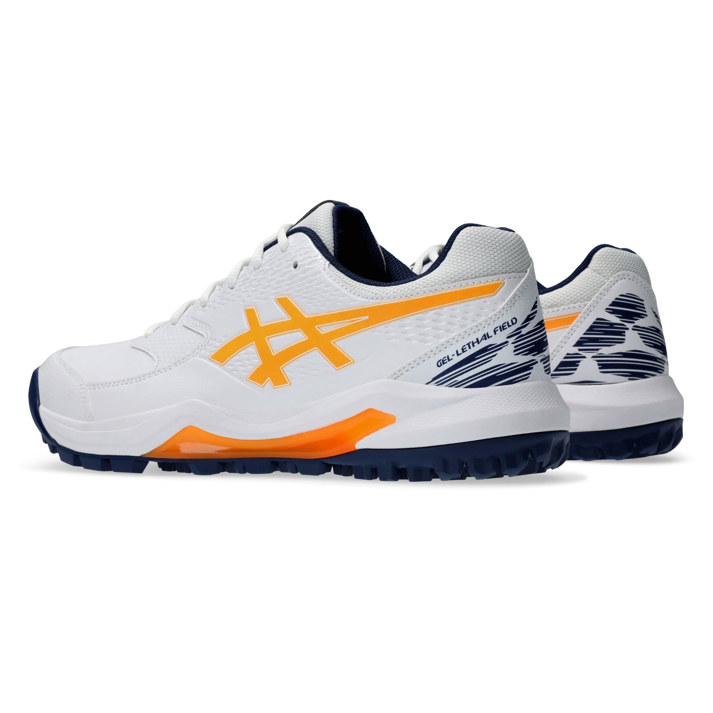 ASICS SHOE HOCKEY G-LETHAL FIELD 2 MN WHITE/STADIUM ORANGE (AW24)