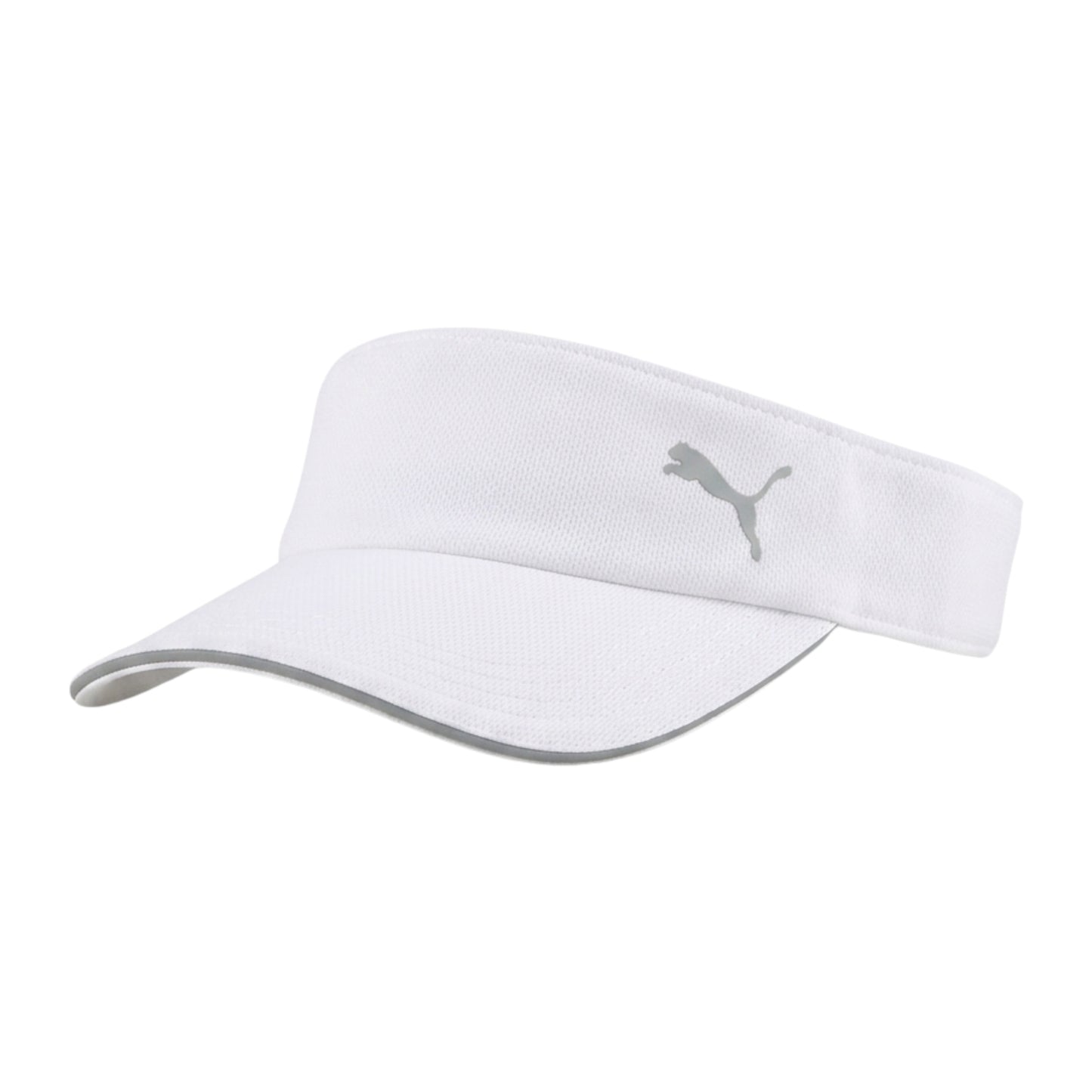White visor with Puma logo on a white background