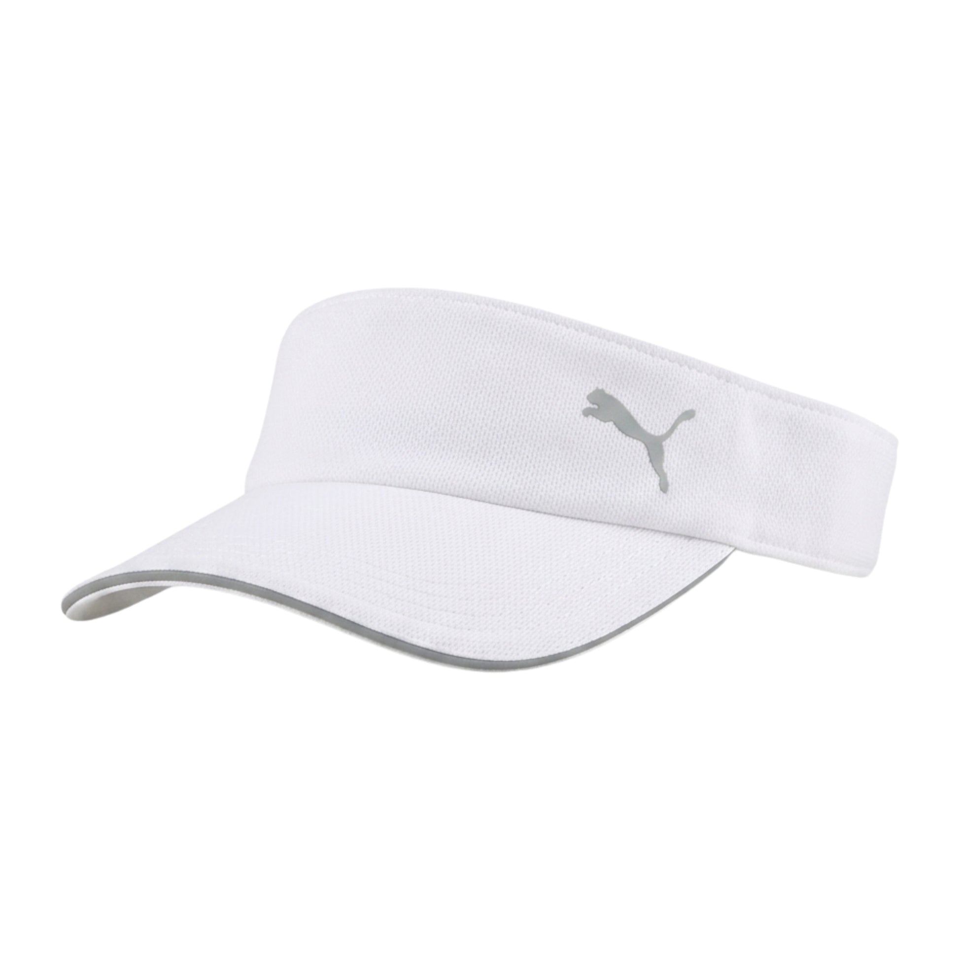 White visor with Puma logo on a white background