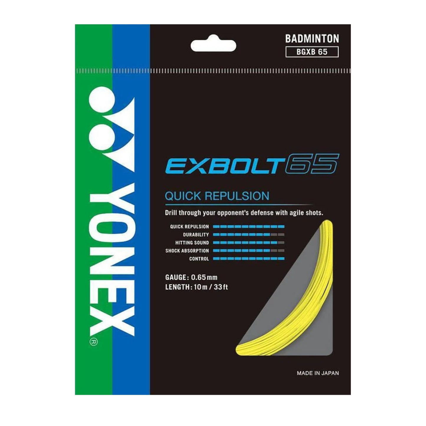 YONEX STRING BMT EXBOLT 65 0.65MM YEL SET