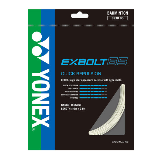 YONEX STRING BMT EXBOLT 65 0.65MM WHT SET