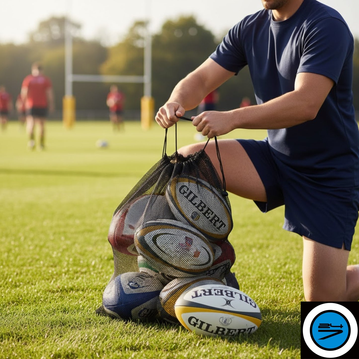 GILBERT BAG 12 BALL FINE MESH BLK