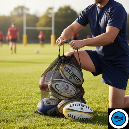 GILBERT BAG 12 BALL FINE MESH BLK