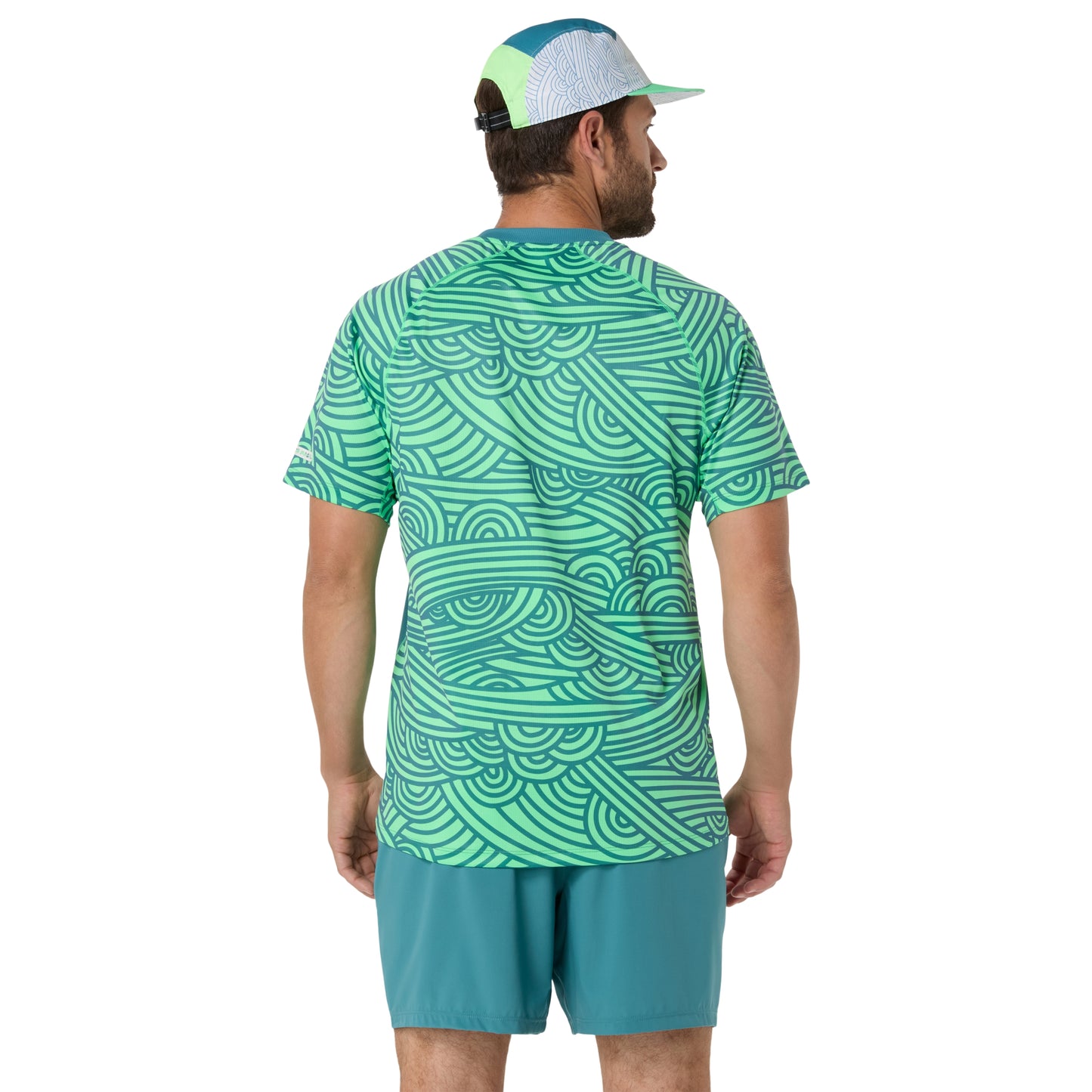 ASICS SHIRT TEE PADEL COURT PRINT MN MISTY PINE/VITAL GREEN (SS26)