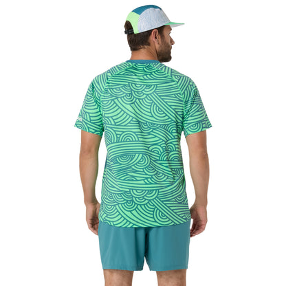 ASICS SHIRT TEE PADEL COURT PRINT MN MISTY PINE/VITAL GREEN (SS26)