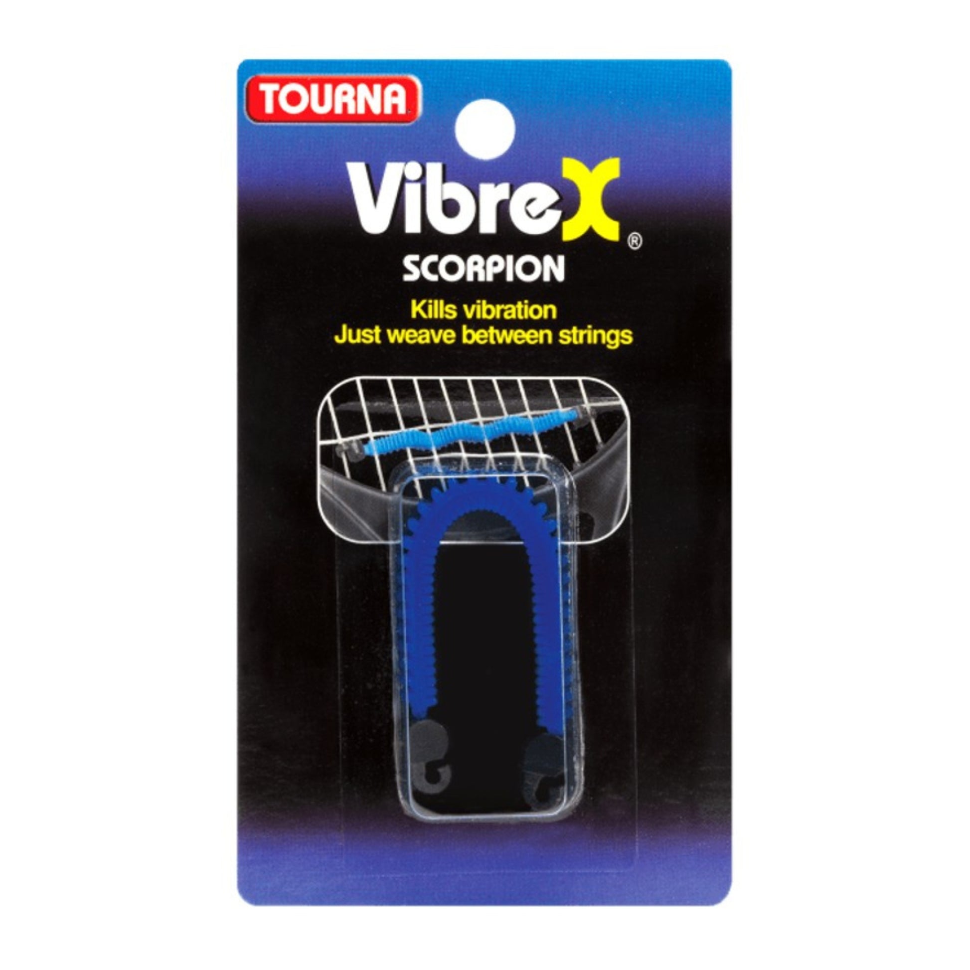 VibreX Scorpion vibration dampener packaging with Tourana branding on a white background