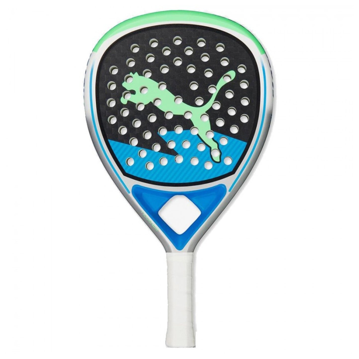 Puma padel racket with a brand logo on a white background