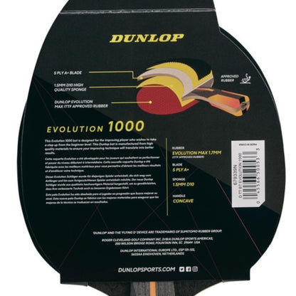 DUNLOP TABLE TENNIS BAT EVOLUTION 1000