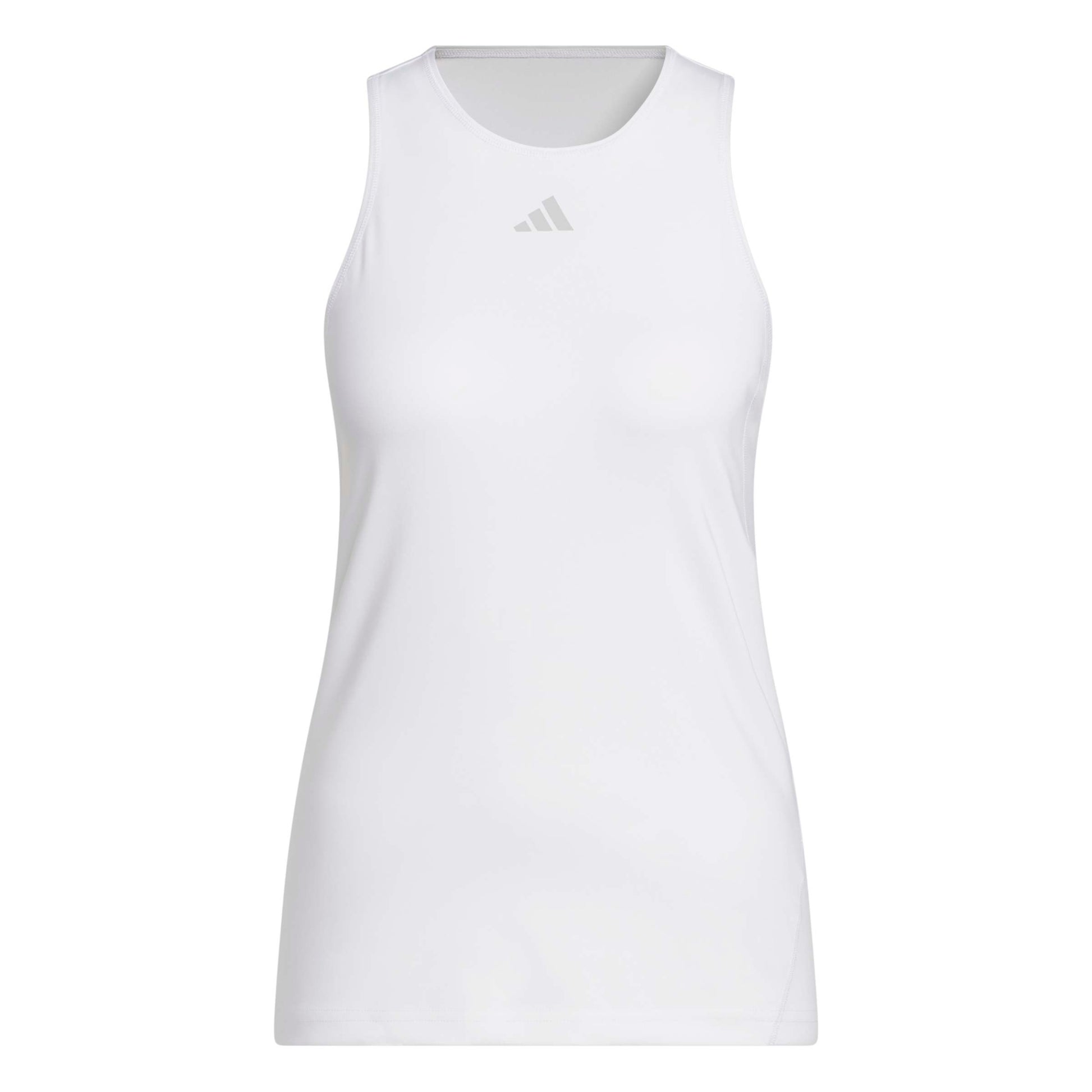 White Adidas tank top on a white background
