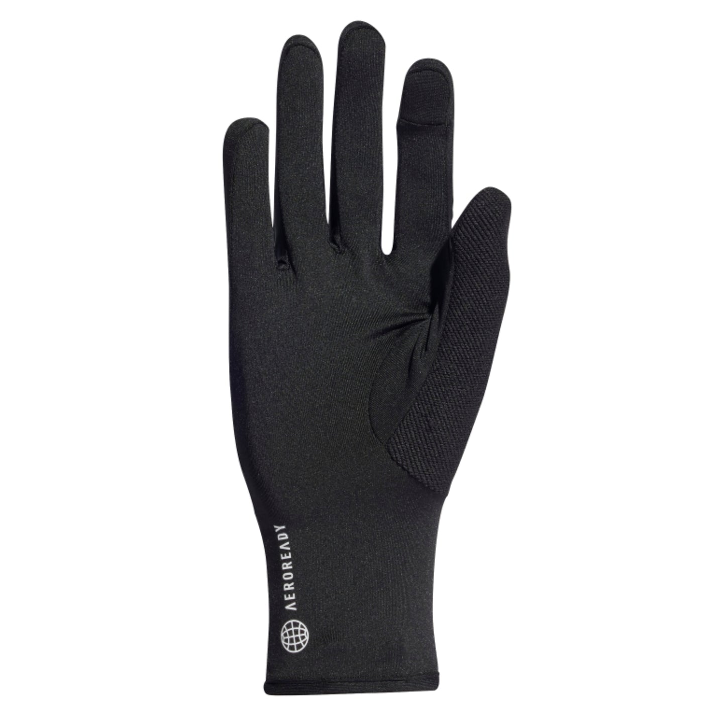 Black glove with brand logo on a white background