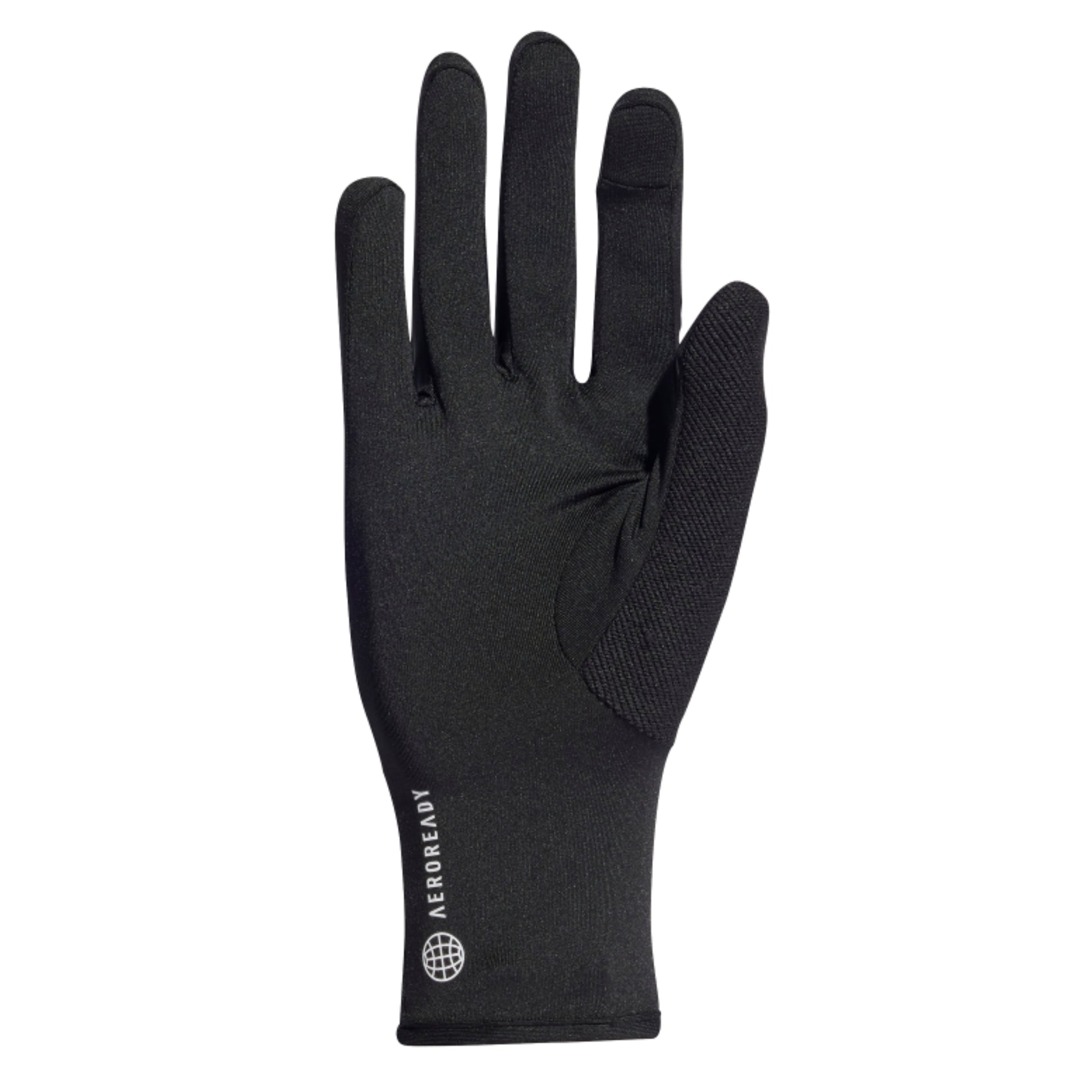 Black glove with brand logo on a white background