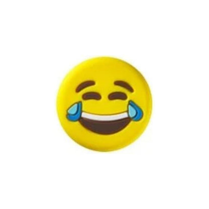 Emoji dampener with a laughing face and tears of joy on a white background