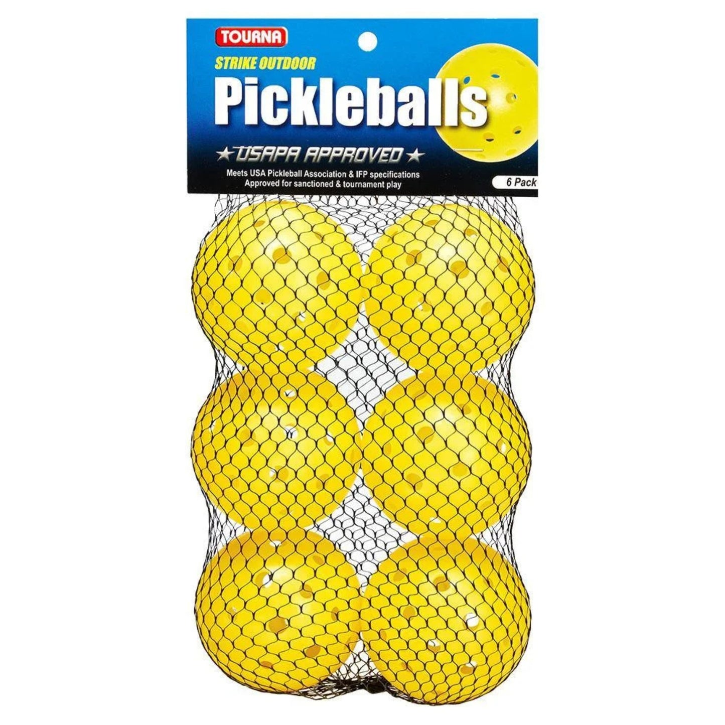 TOURNA BALL PICKLE STRIKE OUTDOOR YEL (6)