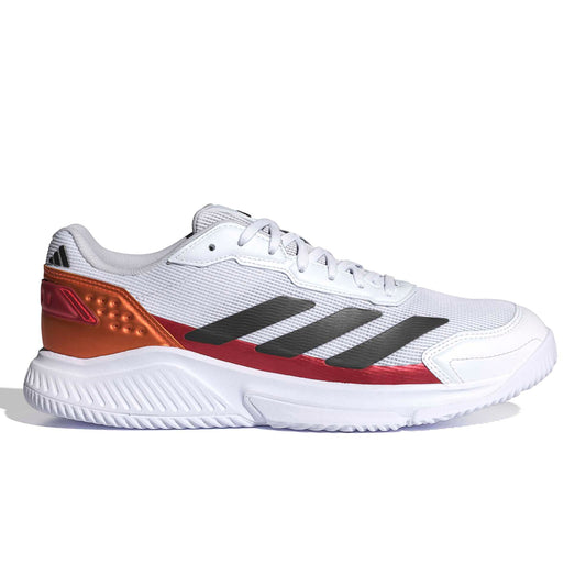 ADIDAS SHOE PADEL COURTQUICK MN WHITE/BLACK/LUCID ORANGE (SS26)
