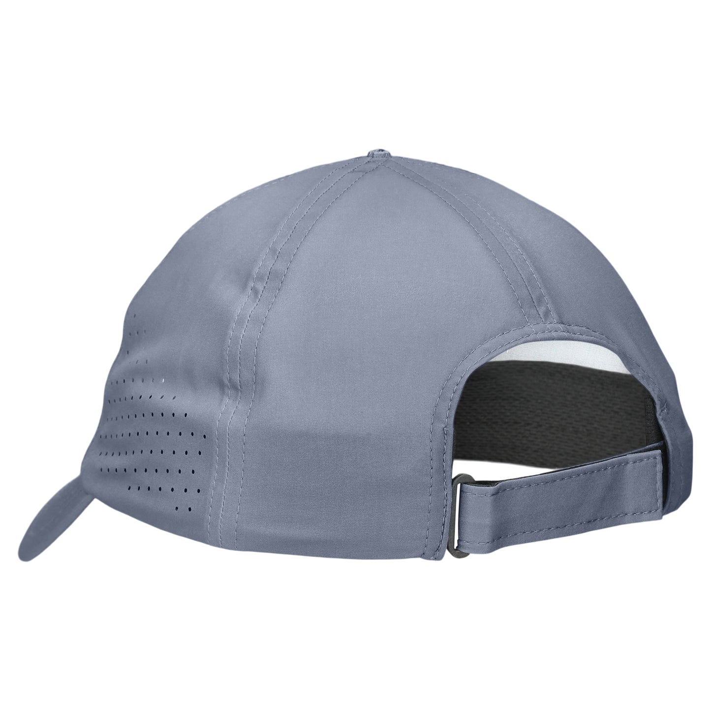 Gray cap with a strap on a white background