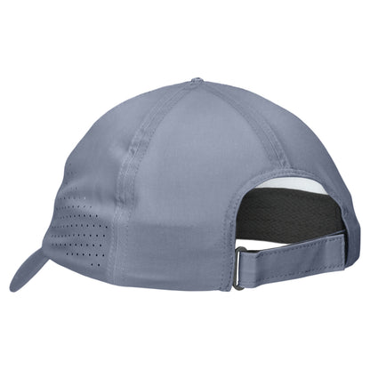 Gray cap with a strap on a white background