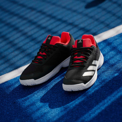 ADIDAS SHOE COURTFLASH KID BLACK/RED (SS26)