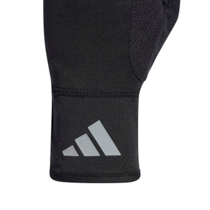 Black boxing glove with Adidas logo on a white background