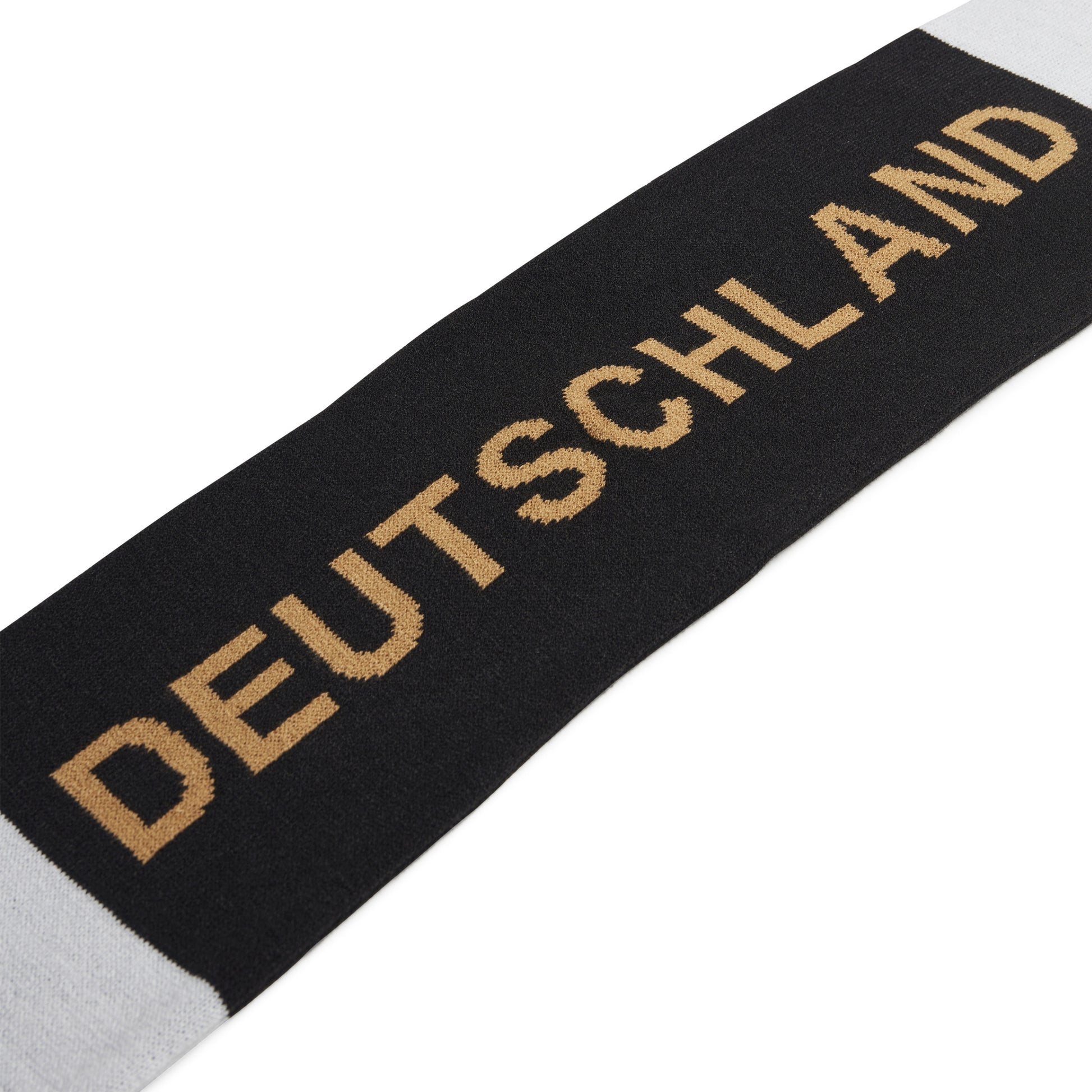 Back of the scarf with 'DEUTSCHLAND' text on a white background