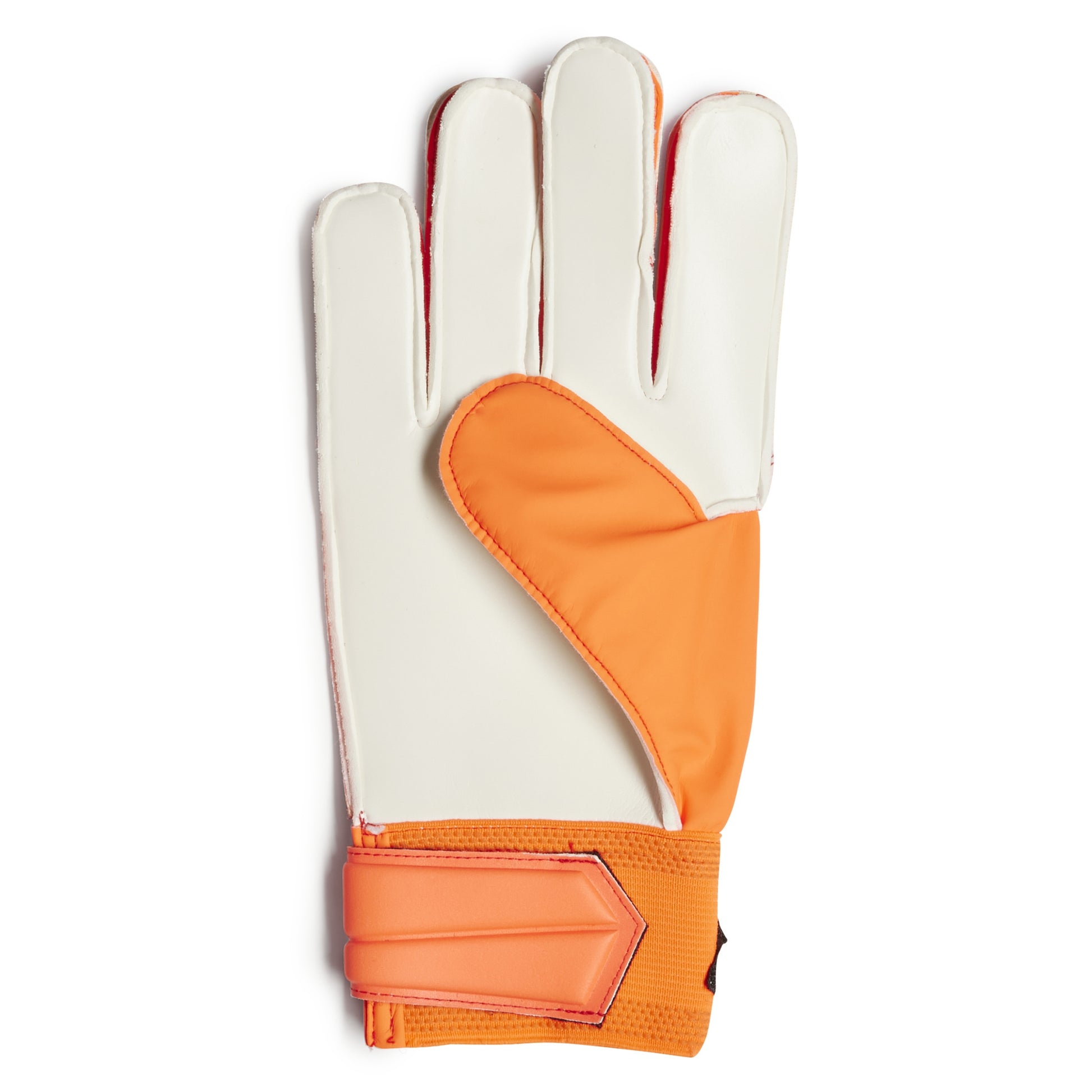 White and orange glove on a white background