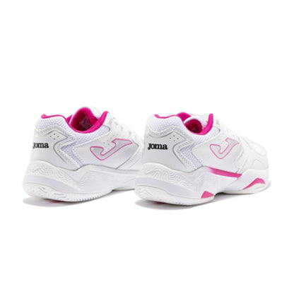 White and pink Joma shoes on a white background