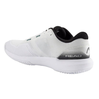 White Head tennis shoe with black and teal accents on a white background