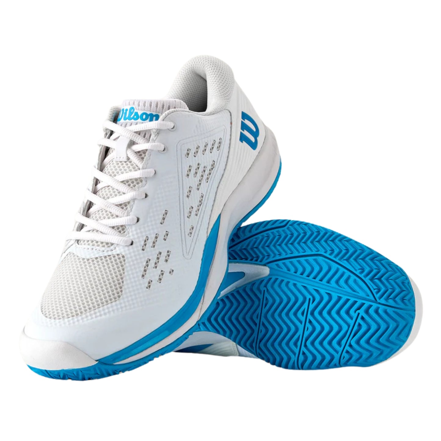 WILSON SHOE RUSH PRO ACE MN WHITE/ATOMIC BLUE (AW25)