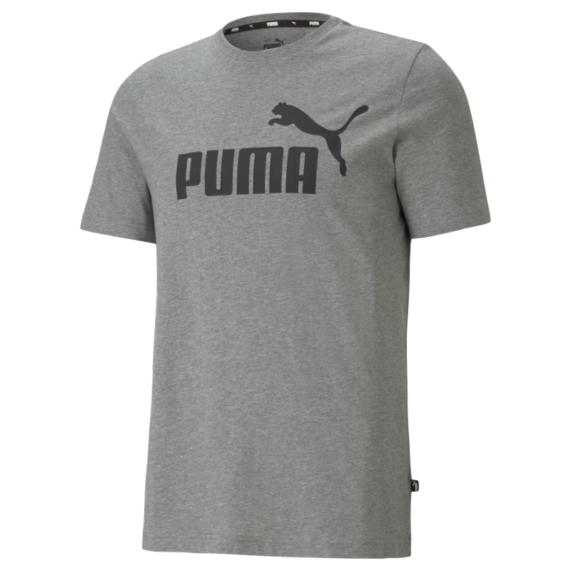 PUMA SHIRT TEE ESS LOGO GRAY HEATHER (AW24)