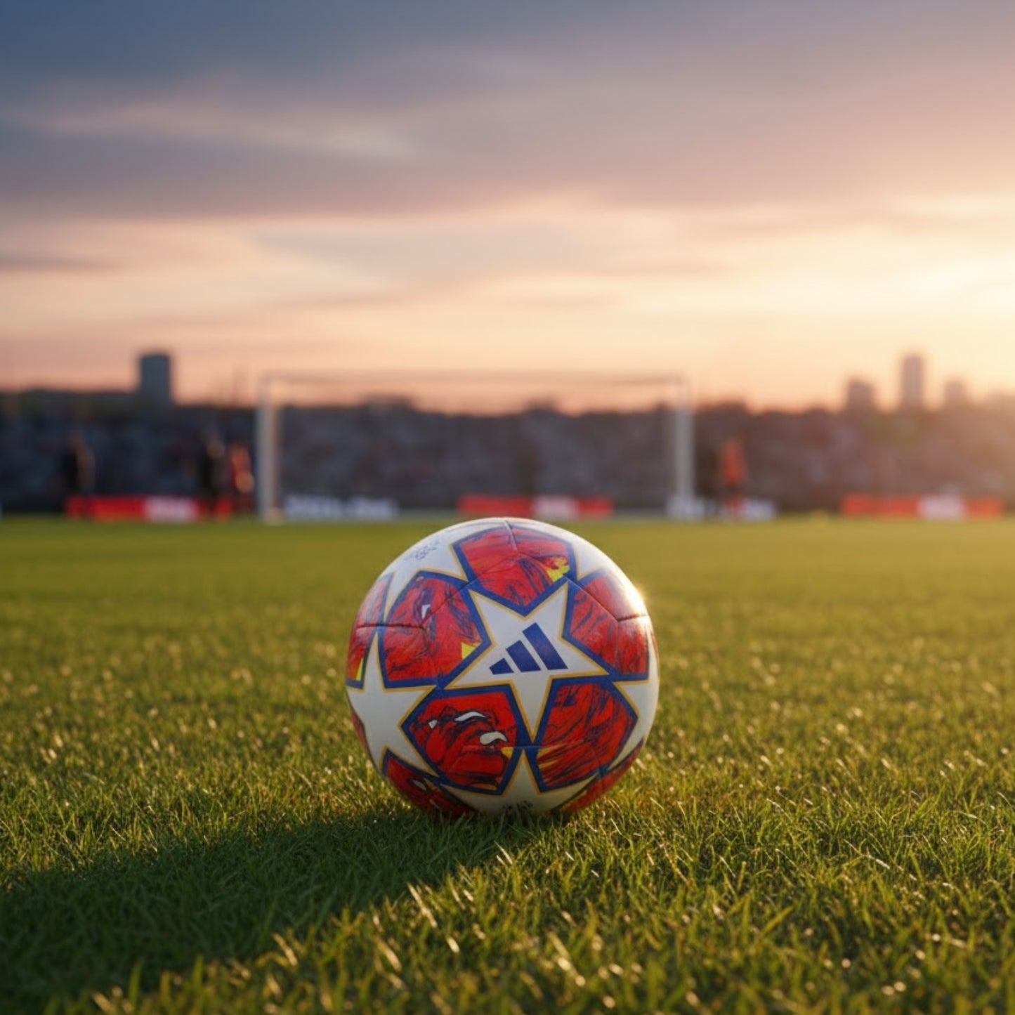 ADIDAS BALL SOCCER UCL TRAINING KNOCKOUT GLOW BLU/FLASH ORG (SS24)