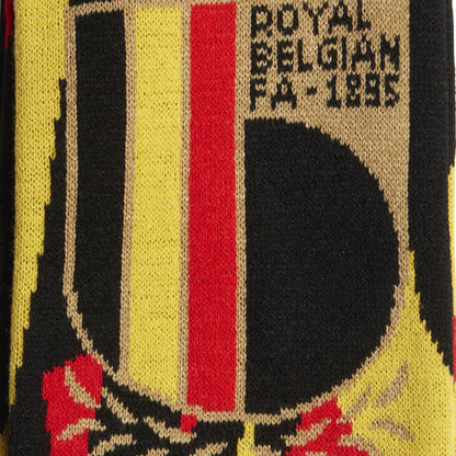 Scarf with Belgian flag design and 'Royal Belgian FA 1995' text