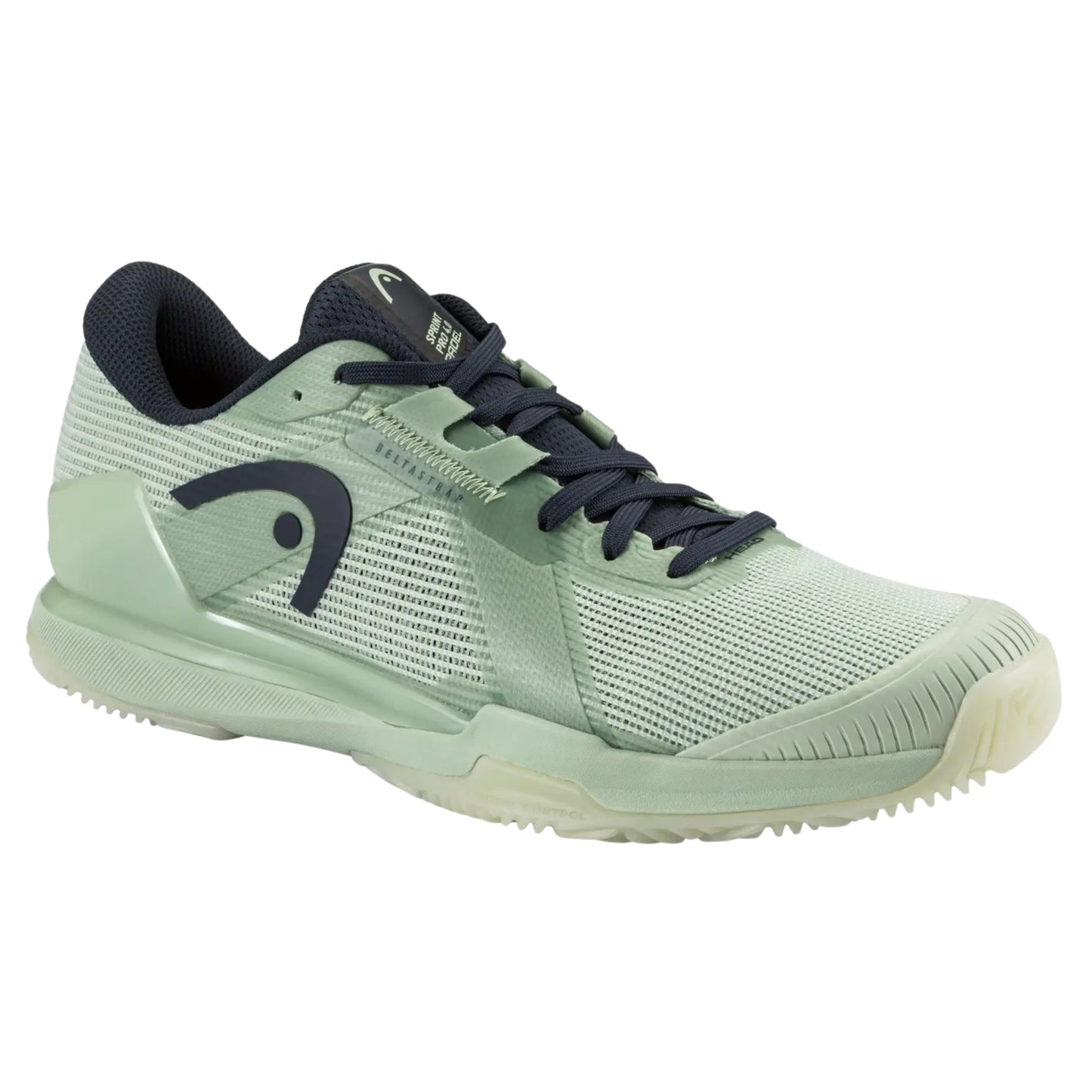 Light green Head padel shoe with black accents on a white background