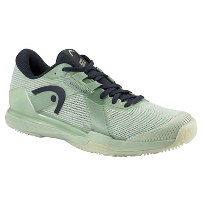 Light green Head padel shoe with black accents on a white background
