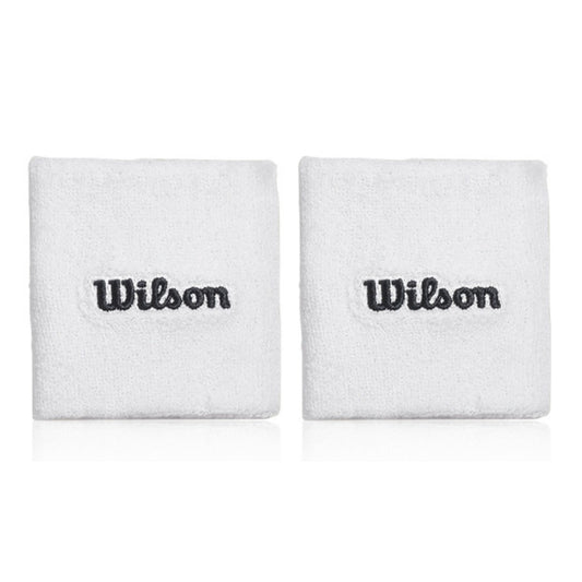 White Wilson wristbands on a white background