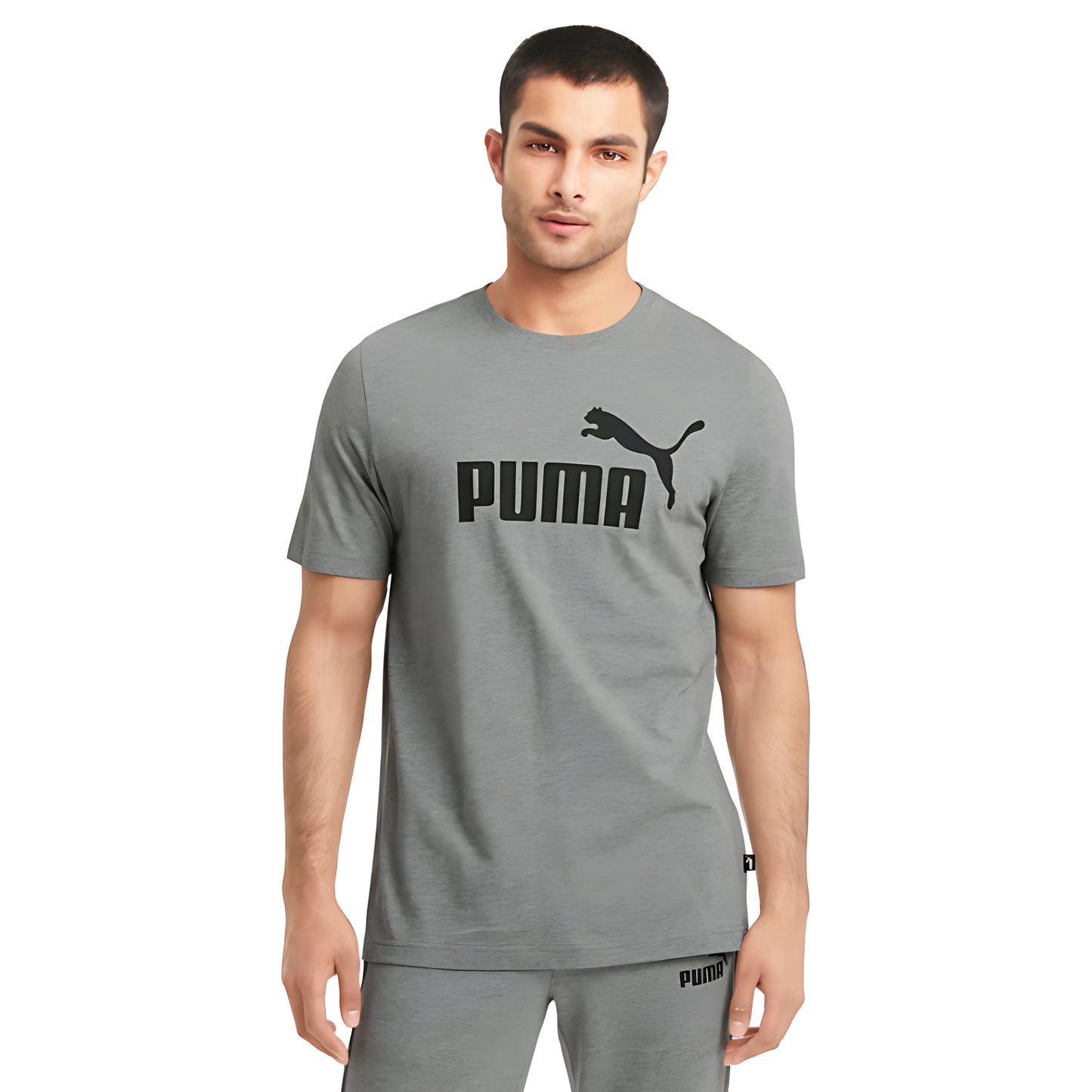 PUMA SHIRT TEE ESS LOGO GRAY HEATHER (AW24)