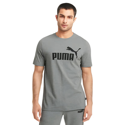 PUMA SHIRT TEE ESS LOGO GRAY HEATHER (AW24)