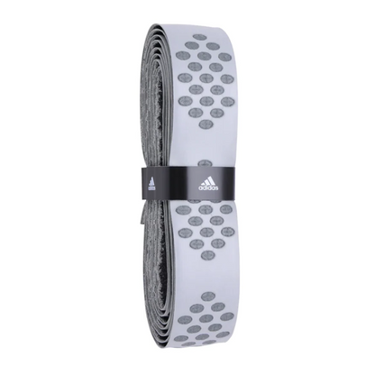 White and gray grip tape with Adidas logo on a white background
