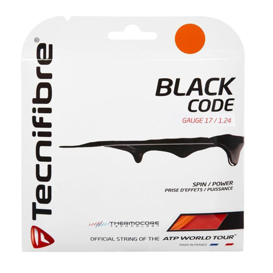 TECNIFIBRE STRING BLACK CODE 1.24MM 17G ORG SET (TBD)