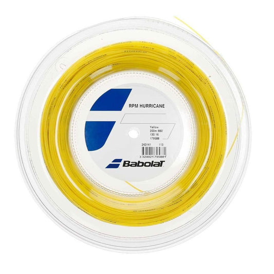 BABOLAT STRING RPM HURRICANE YEL 16G 1.30MM REEL
