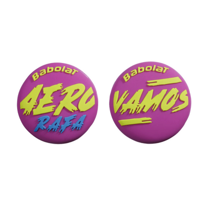 BABOLAT DAMPENER RAFA VAMOS PINK/YELLOW (2)