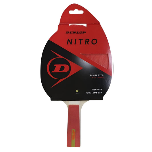 Dunlop Nitro table tennis bat packaging on a white background