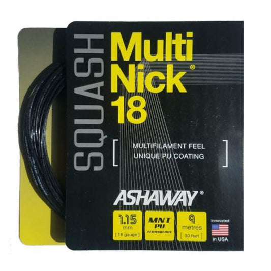 ASHAWAY STRING SQ MULTINICK 18G 1.15MM BLK SET