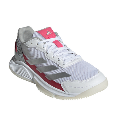 ADIDAS SHOE PADEL COURTQUICK WN CLOUD WHITE/SILVER METALLIC/LUCID PINK (SS25)