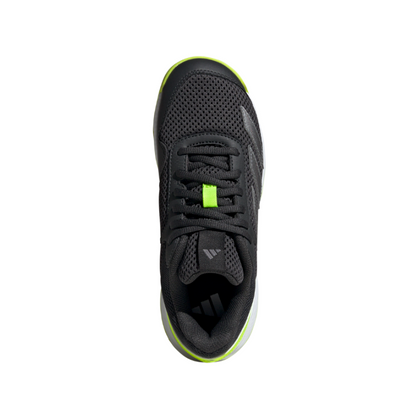 ADIDAS SHOE COURTFLASH KID BLACK/LUCID LEMON (SS25)