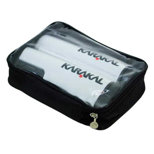 Black Karakal bag net set with clear lid on a white background